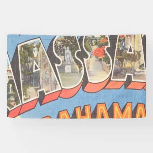 Greetings From Nassau Bahamas Banner