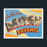 Greetings from Nassau, Bahamas Vintage Travel Postcard<br><div class="desc">Greetings from Nassau,  Bahamas Vintage Travel Postcard</div>