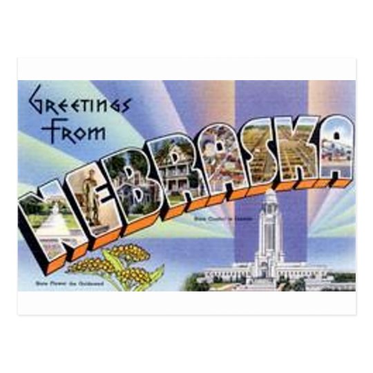 Greetings From Nebraska Postcard