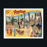 Greetings from Nevada Vintage Travel Postcard<br><div class="desc">Greetings from Nevada Vintage Travel Postcard</div>