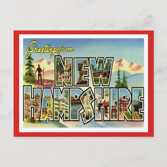 Greetings From New Hampshire Postcard (Front)