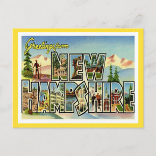 Greetings From New Hampshire Vintage Postcard