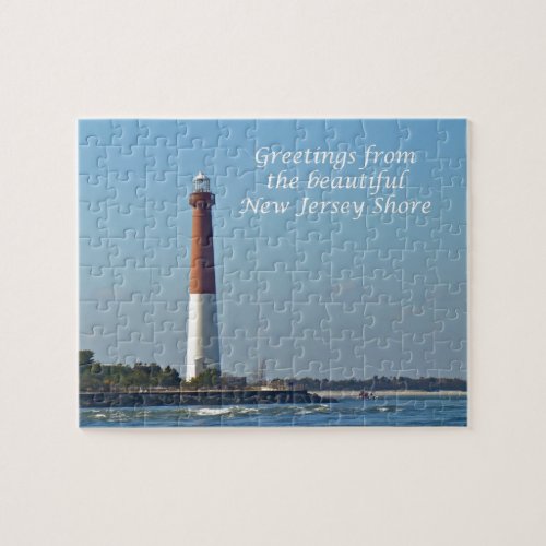 Greetings From New Jersey _ Barnegat Light Jigsaw Puzzle