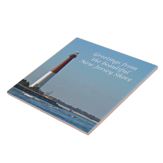 Greetings From New Jersey - Barnegat Light Tile (Side)
