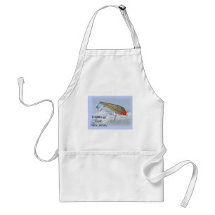 Greetings From New Jersey Fishing Lure Adult Apron