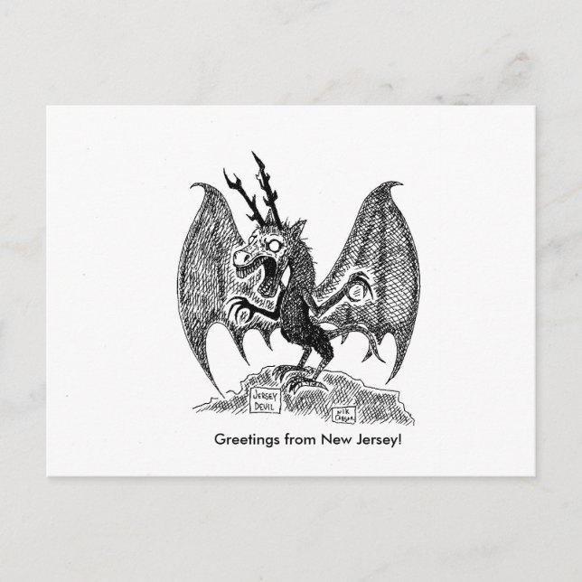 Greetings from New Jersey! Postcard (Front)