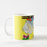 Greetings From New Jersy Vintage Map Mug<br><div class="desc">A vintage postcard map of New Jersey that locates so many of its towns and cities.  It's colorful and fun.</div>