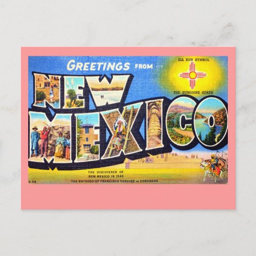 Greetings from New Mexico Postcard