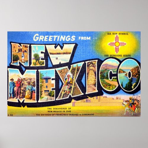 Greetings from New Mexico Poster