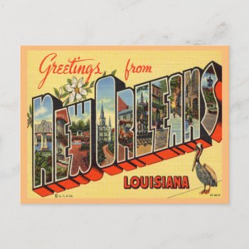 Greetings From New Orleans  Louisiana Travel  Postcard by Trendshop at Zazzle