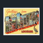 Greetings from New Orleans, Louisiana Travel Postcard<br><div class="desc">Greetings from New Orleans,  Louisiana Travel Postcard</div>