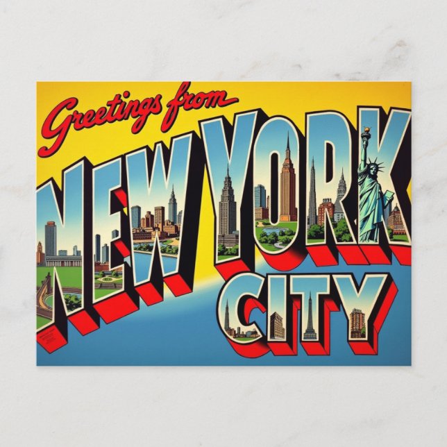 Greetings from New York City Postcard (Front)