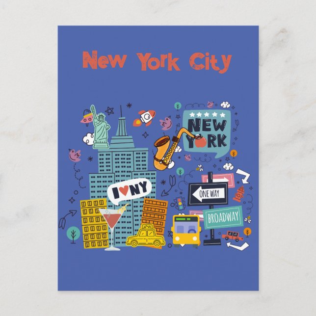 Greetings from New York City Postcard (Front)