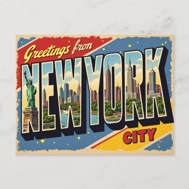 Greetings from New York City Postcard (Front)