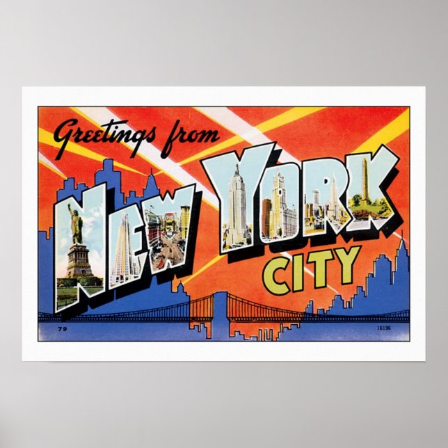 Greetings From New York City Poster (Front)