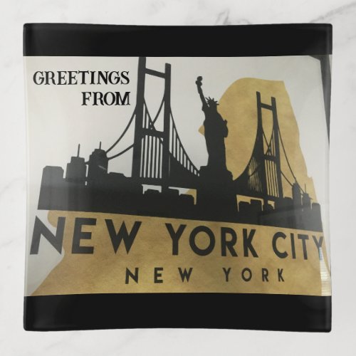 Greetings From New York City Trinket Tray
