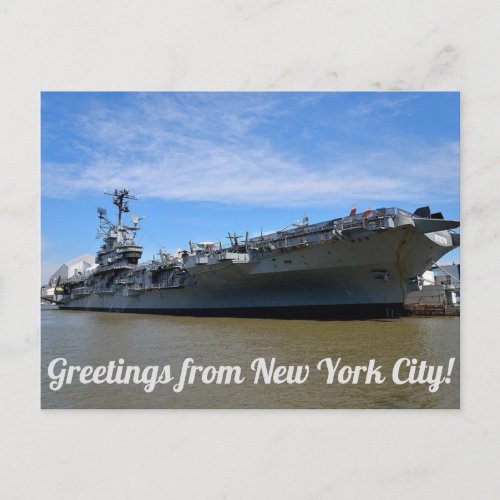 Greetings From New York City USS Intrepid Postcard