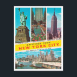 Greetings from New York City Vintage Travel Postcard<br><div class="desc">Greetings from New York City Vintage Travel Postcard</div>