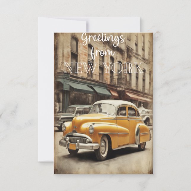 Greetings from New York Thank You Card (Front)