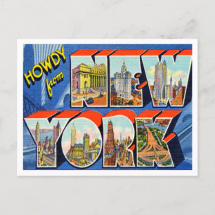 Greetings from New York Vintage Travel Postcard