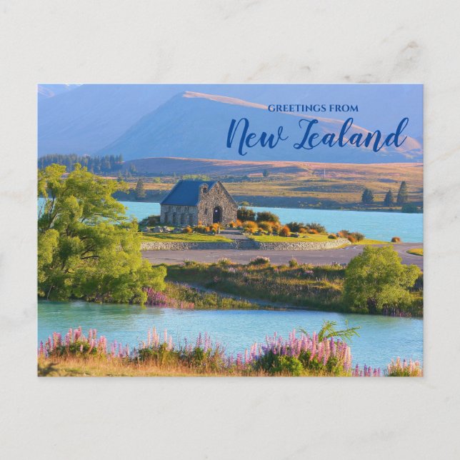 Greetings from New Zealand Scenic Postcard (Front)