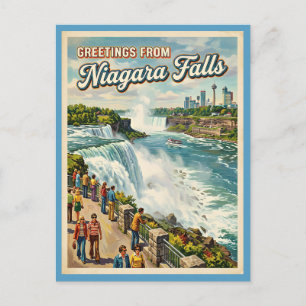 Greetings from Niagara Falls Vintage Inspired Postcard