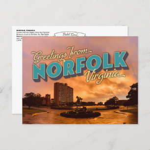 Greetings from Norfolk, VA Postal Card