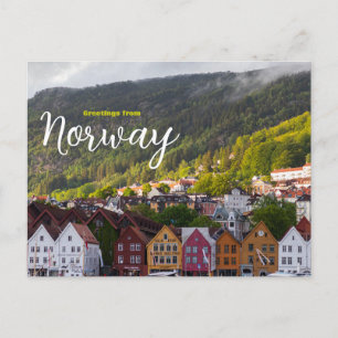 Greetings from Norway  Landscape Travel Postcard 