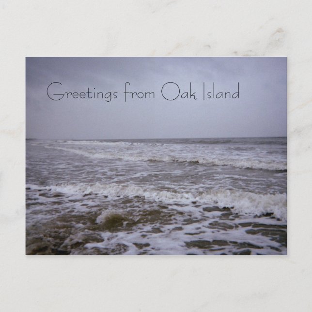 Greetings from Oak Island Seashores Postcard (Front)