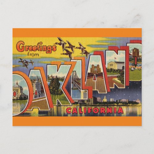 Greetings from Oakland California Postcard