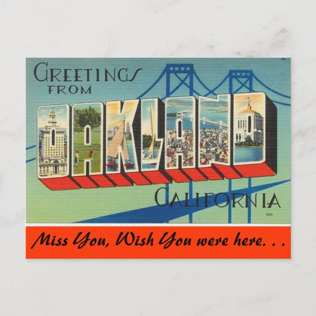 Greetings from Oakland Postcard (Front)