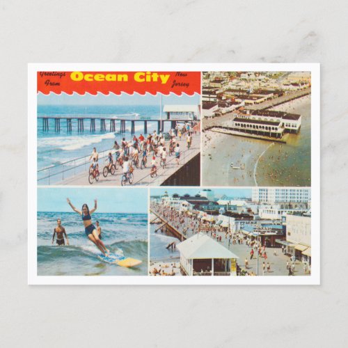 Greetings from Ocean City New Jersey Travel Postcard