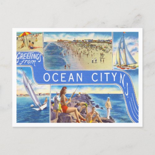 Greetings from Ocean City New Jersey Travel Postcard