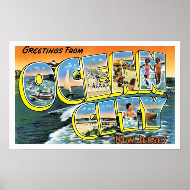 Greetings From Ocean City, NJ Poster (Front)