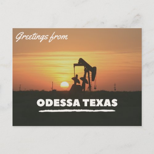 Greetings From Odessa Texas Postcard
