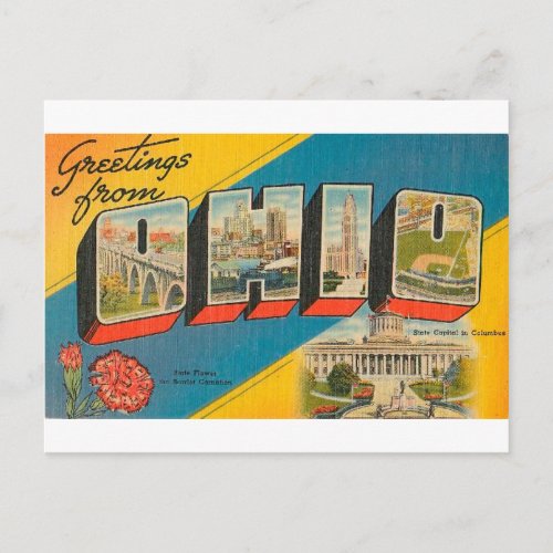 Greetings From Ohio Postcard