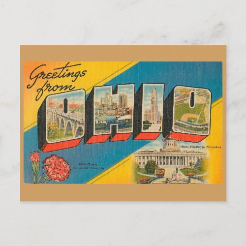 Greetings From Ohio Postcard