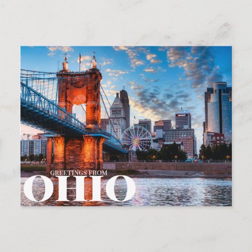 greetings from ohio postcard