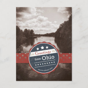 Greetings from Ohio - Vintage Postcard