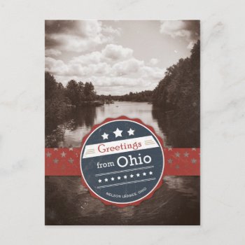 Greetings From Ohio - Vintage Postcard by dumbstep at Zazzle