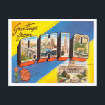 Greetings from Ohio Vintage Travel Postcard<br><div class="desc">Greetings from Ohio Vintage Travel Postcard</div>