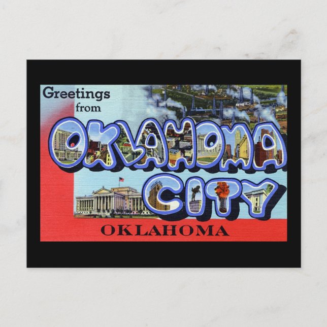 Greetings from Oklahoma City Oklahoma Postcard (Front)