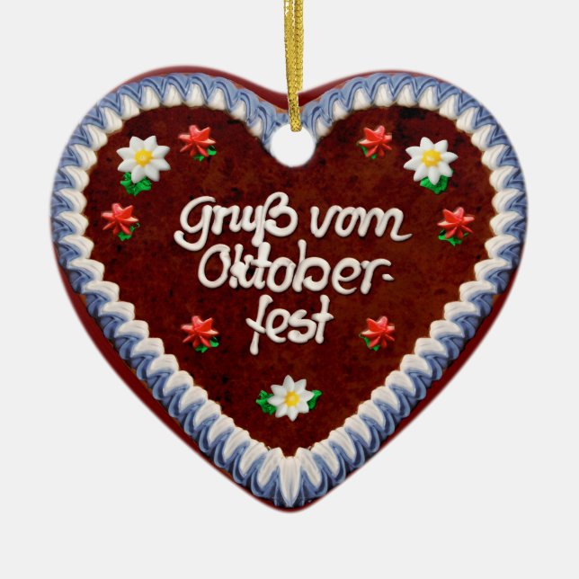 Greetings from Oktoberfest (customizable) Ceramic Ornament (Front)