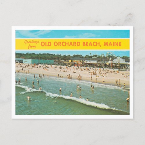 Greetings from Old Orchard Beach Maine Travel Postcard