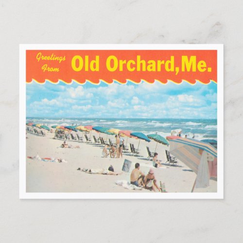 Greetings from Old Orchard Beach Maine Travel Postcard