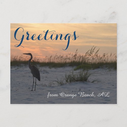 Greetings from Orange Beach AL Postcard