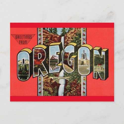 Greetings from Oregon  Postcard