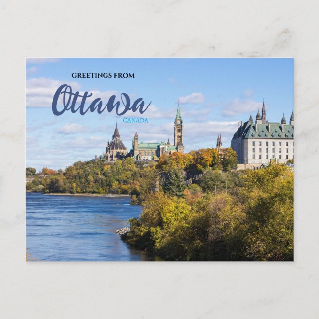 Greetings from Ottawa Canada Scenic Postcard (Front)