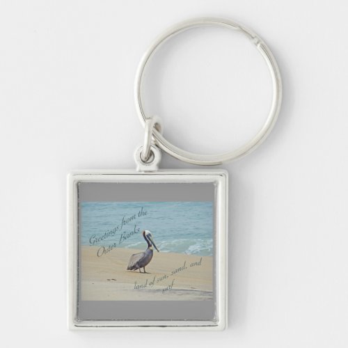 Greetings From Outer Banks OBX NC Keychain
