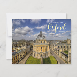 Greetings from Oxford England Postcard  